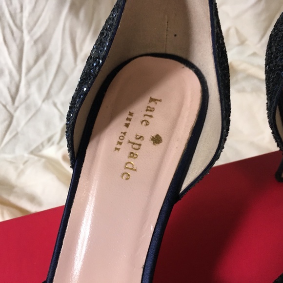 Kate Spade Midnight Blue Sparkle Heels - Picture 3 of 9